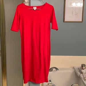 LuLaRoe solid Red Julia dress